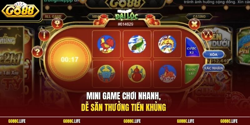 Mini game chơi nhanh, dễ săn thưởng tiền khủng